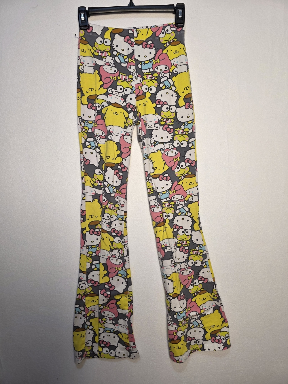 Hello Kitty & Friends Flare Leggings Youth Small Sanrio Kawaii Y2K Bootcut Pants